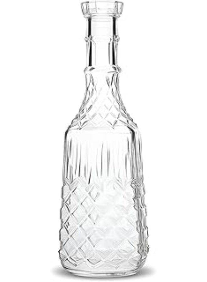 زجاجة أنيقة من الكريستال لحفظ الماء والعصير بسعة 1000 مل، مثالية للسفر وتقديم المشروبات الفاخرة، جودة مستوردة ممتازة